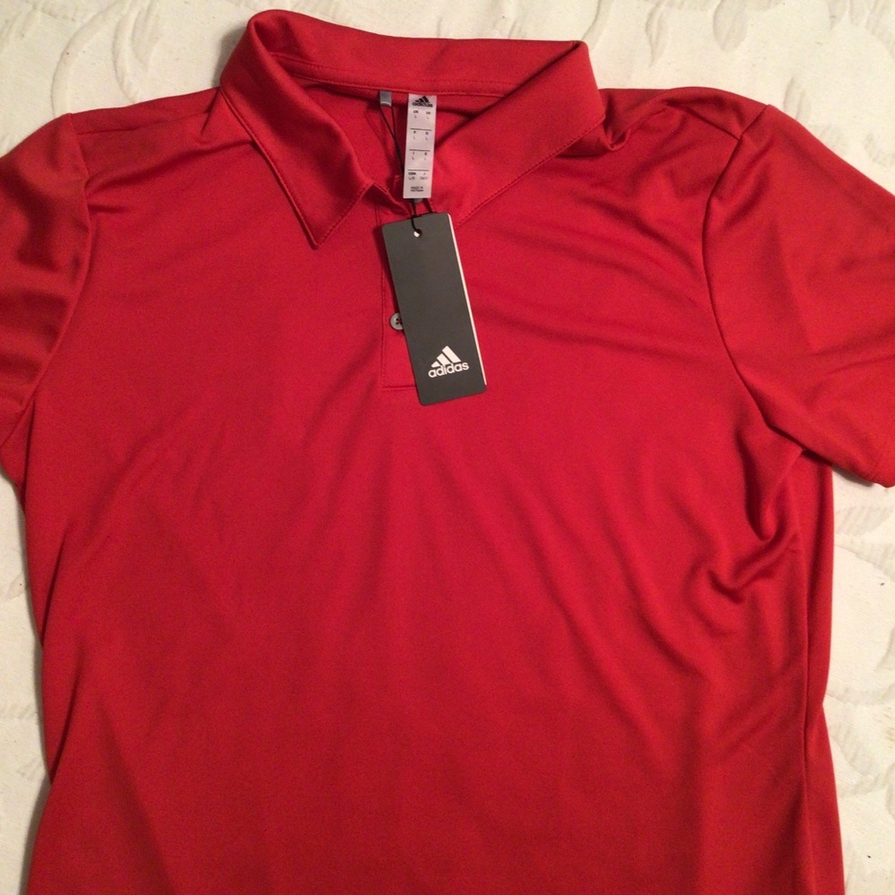 Adidas ladies red shirt large